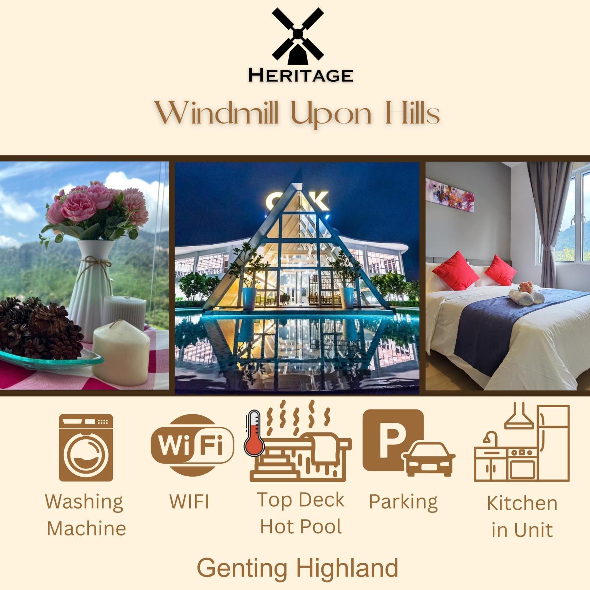 ג'נטינג היילנדס Windmill Upon Hills Luxurious Sky Villa 360 Sky Pool Heated Pool Mountainous Genting View Genting Highland By Heritage מראה חיצוני תמונה